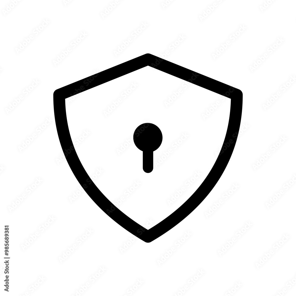 Secure internet icon. Protective shield sign digital security with the image of a padlock. Symbol security protection web. Vector illustration. Color editable Secure internet icon. Protective shield sign digital security with the image of a padlock. Symbol security protection web. Vector illustration. Color editable