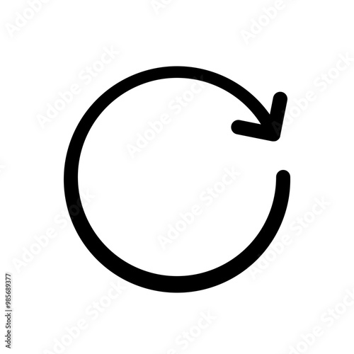 refresh reload sync icon vector design. Color editable
