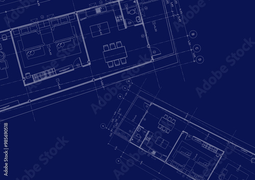 Floor plan designed building on the drawing.