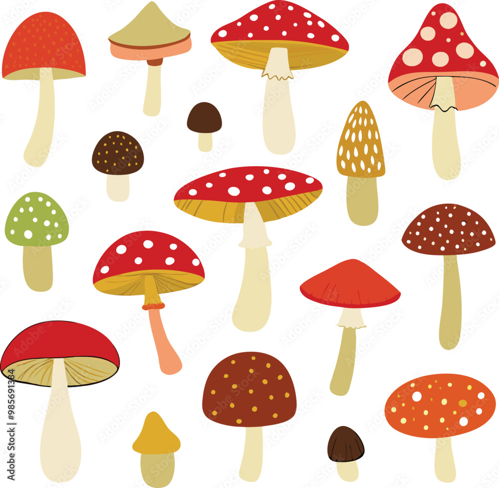 seamless background with mushrooms seamless background with mushrooms