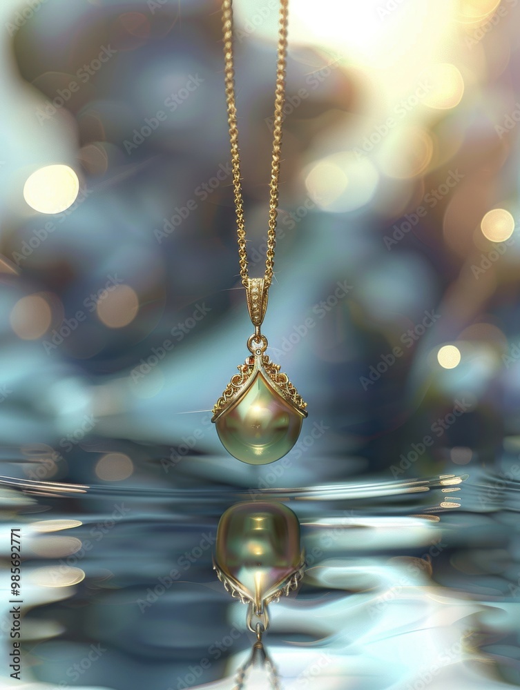 Pearl Necklace Reflection. Pearl Necklace Reflection.