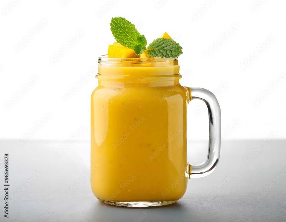 Mango Smoothie in Mason Jar Mango Smoothie in Mason Jar