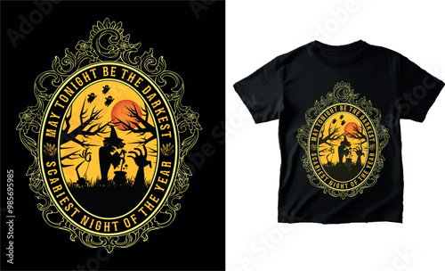 Halloween vector type t shirt design