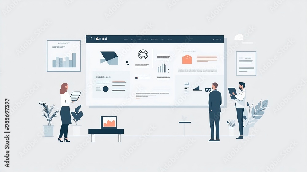 Fototapeta premium business person with chart