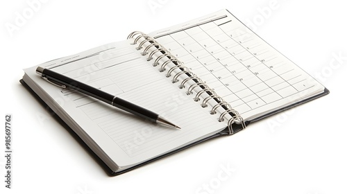 Wallpaper Mural Open Business Planner with Calendar and Goals on Desk for Time Management and Productivity Torontodigital.ca