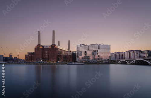 Battersea Power Station during the golden hour