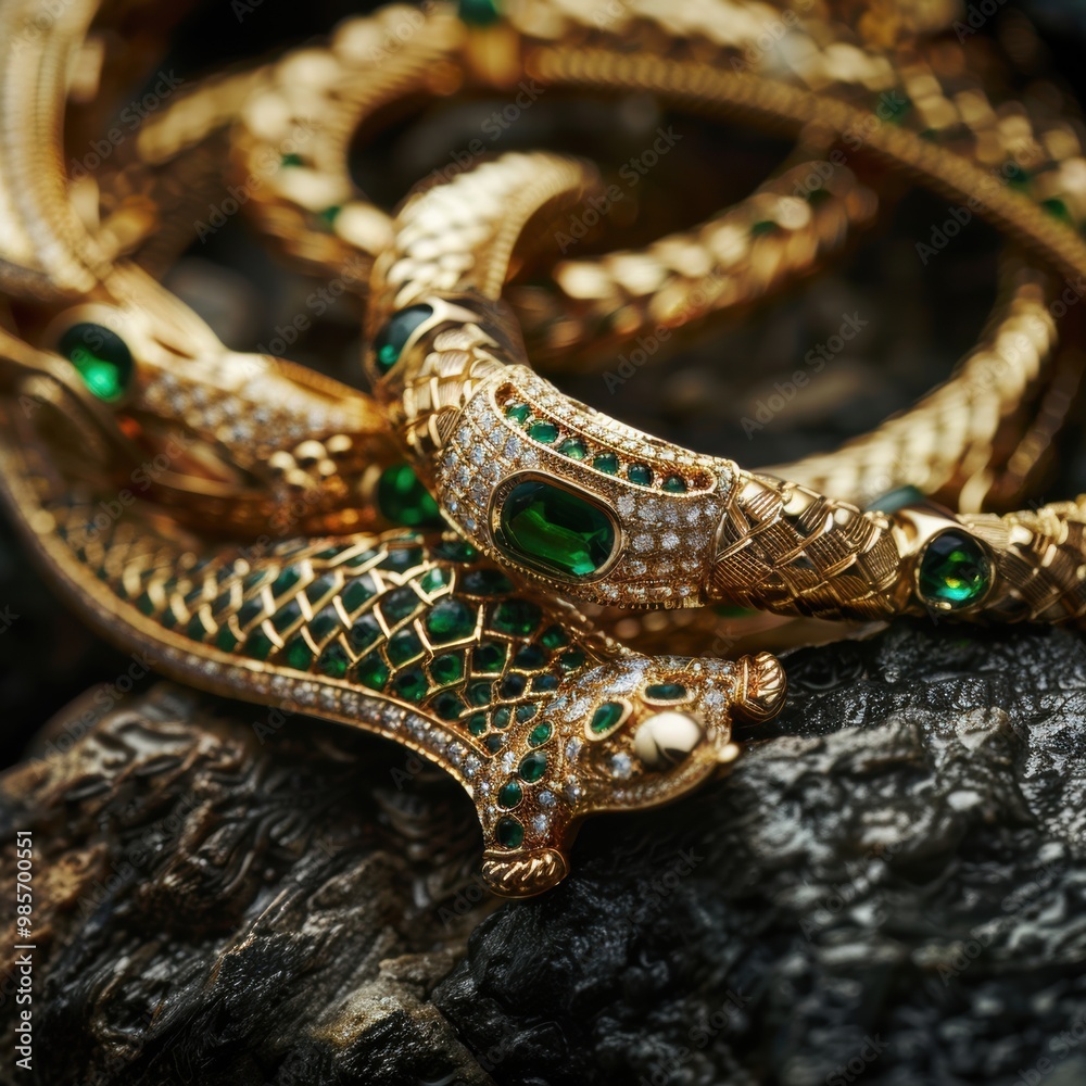 Emerald Snake Bracelet. Emerald Snake Bracelet.