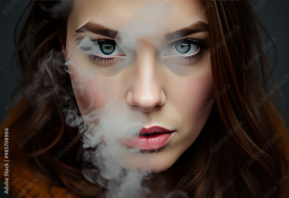 Close up from the front with the woman's face partially obscured Close up from the front with the woman's face partially obscured