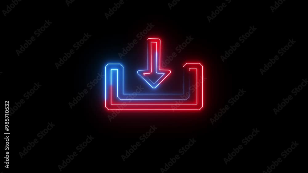 neon download button icon. yellow and purplesaber glowing neon download sign animation of download icon arrow neon download button icon. yellow and purplesaber glowing neon download sign animation of download icon arrow