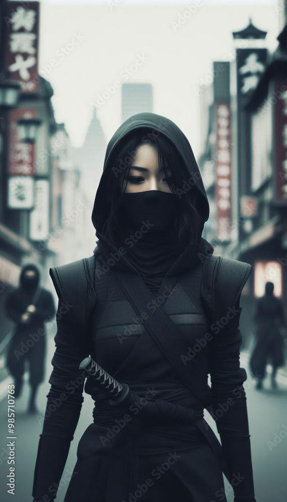 日本画（Japanese painting）／忍者　Ninja　美人画　美女