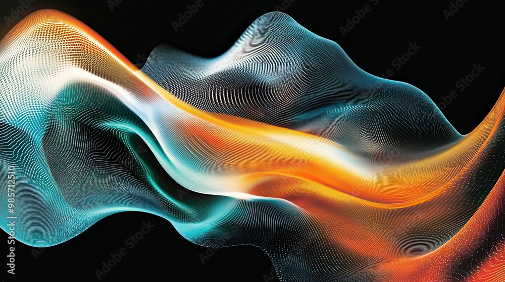 Vibrant Orange, Teal, and White Grainy Gradient Background with Artistic Texture Vibrant Orange, Teal, and White Grainy Gradient Background with Artistic Texture