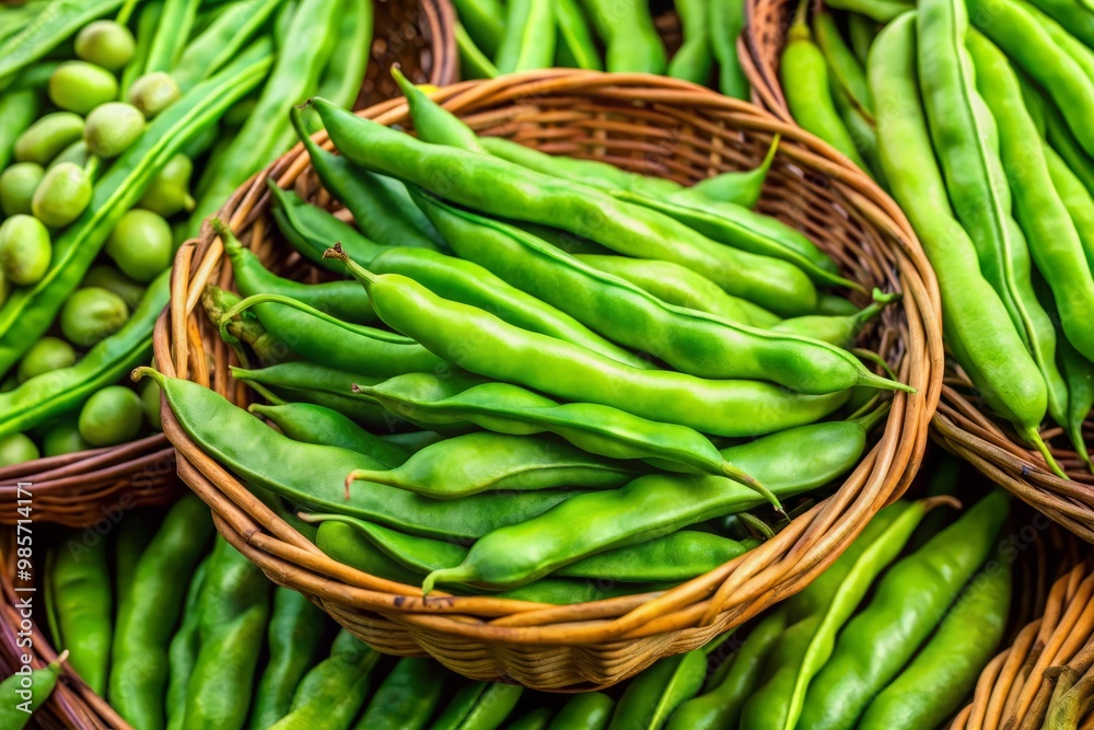 Lama beans overflow with vitality, nestled in emerald pods, radiating freshness and nutritional excellence, a haven of Lama beans overflow with vitality, nestled in emerald pods, radiating freshness and nutritional excellence, a haven of