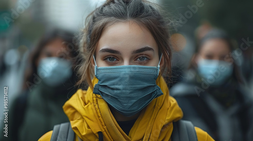 Young Woman Wearing a Face Mask