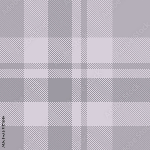 Gray tartan plaid fabric seamless pattern of check background tartan with a textile fabric plaid texture. Tartan Scotland seamless plaid pattern vector. Retro background fabric.