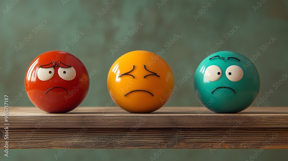 Emotions in 3D: Stylish Emoji Figures on a Wooden Stand 3Dの感情: 木製スタンド上のスタイリッシュな絵文字フィギュア .Generative AI Emotions in 3D: Stylish Emoji Figures on a Wooden Stand 3Dの感情: 木製スタンド上のスタイリッシュな絵文字フィギュア .Generative AI