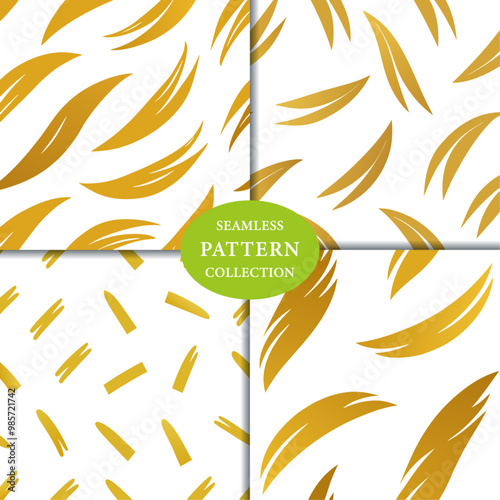 Abstract golden strokes texture Seamless Pattern Background