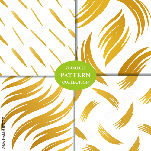 Abstract golden strokes texture Seamless Pattern Background