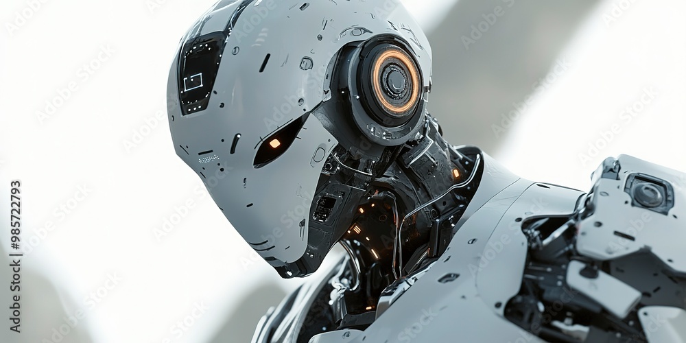 AI Robot operator futuristic technology AI Robot operator futuristic technology