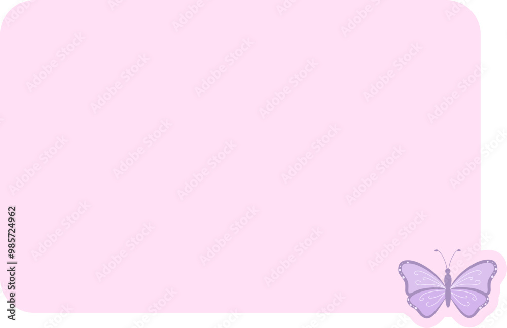 Butterfly Text Box Cute Background Frame Butterfly Text Box Cute Background Frame