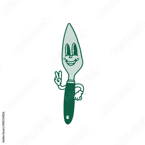 Pizza spatula character illustration