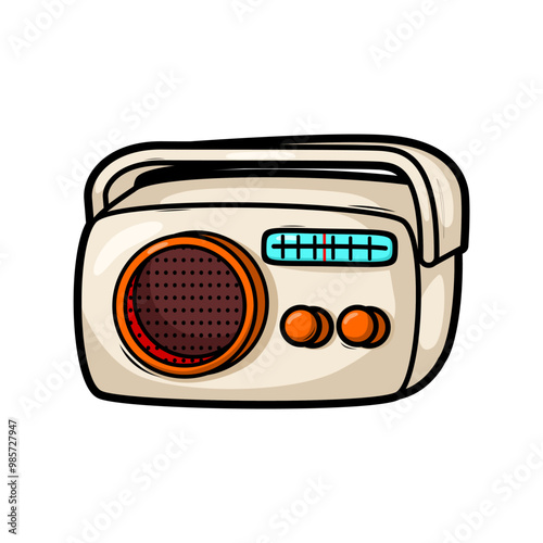 cartoon  classic radio illustration art