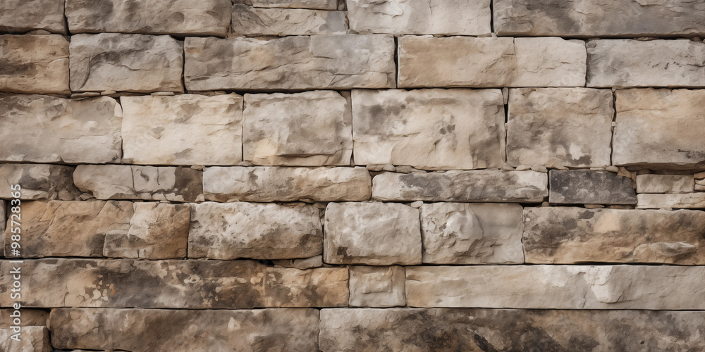 Stone Wall Texture Rough Brown Gray Closeup Stone Wall Texture Rough Brown Gray Closeup
