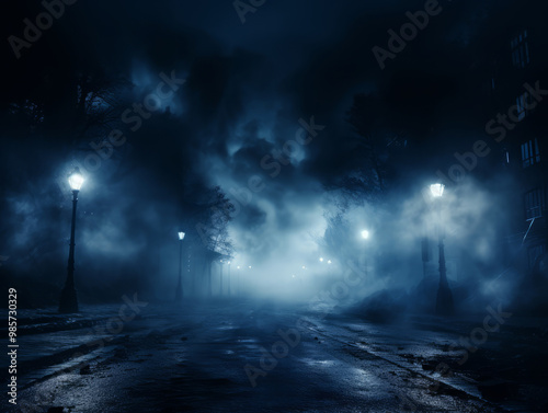 Attractive Close-up of light painting against black background