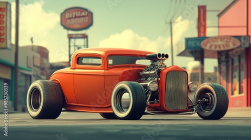 Classic Hot Rod on the Street photo