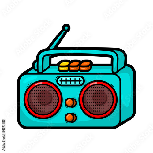 cartoon  classic radio illustration art