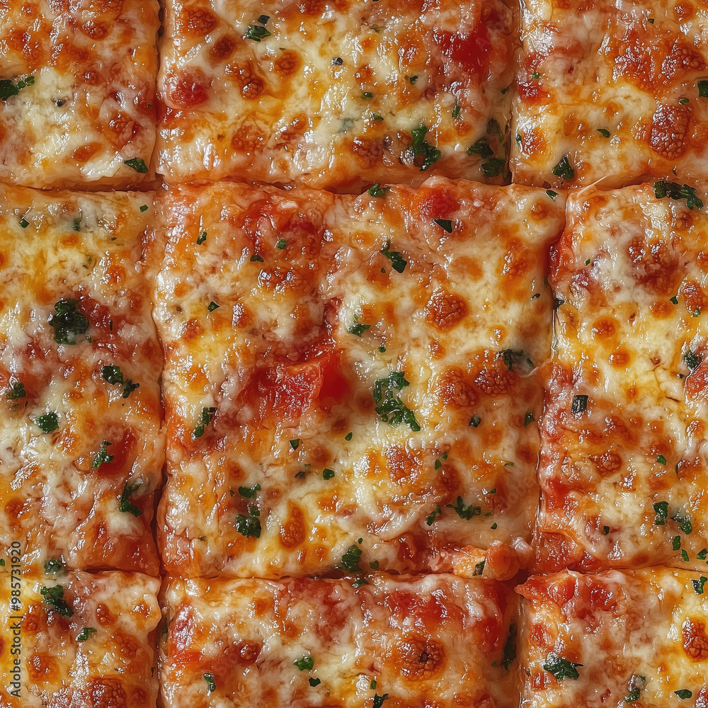 close up of pizza with ham