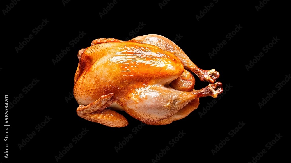 Appetizing roast turkey isolated on black background. Tasty thanksgiving turkey. Appetizing roast turkey isolated on black background. Tasty thanksgiving turkey.