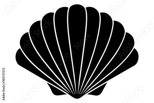 sea shell  silhouette vector