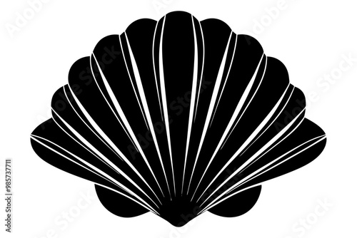 sea shell  silhouette vector