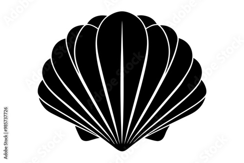 sea shell  silhouette vector