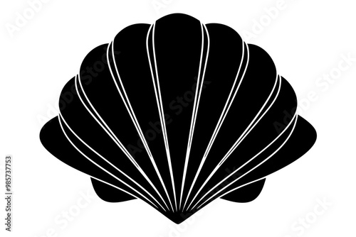 sea shell  silhouette vector