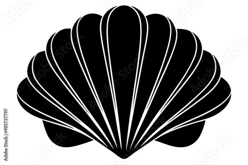 sea shell  silhouette vector