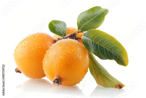 A fresh loquat isolated on white