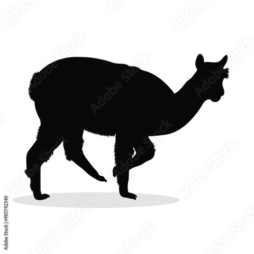 Alpaca Silhouette, cute Alpaca Vector Silhouette, Cute Alpaca cartoon Silhouette, Alpaca vector Silhouette, Alpaca icon Silhouette, Alpaca vector																									