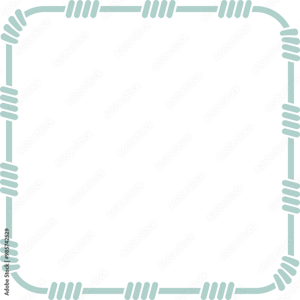 Aesthetic Abstract Rope Pattern Decorative Geometric Shape Frame Aesthetic Abstract Rope Pattern Decorative Geometric Shape Frame