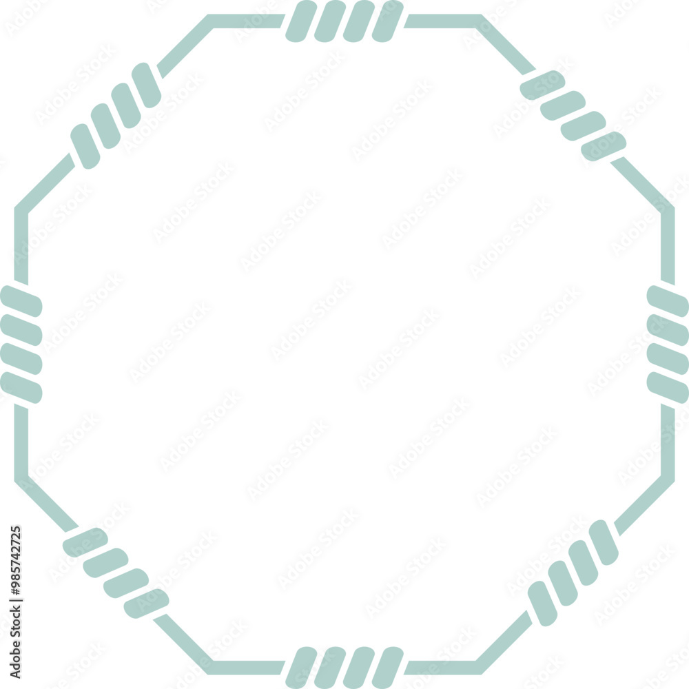 Aesthetic Abstract Rope Pattern Decorative Geometric Shape Frame