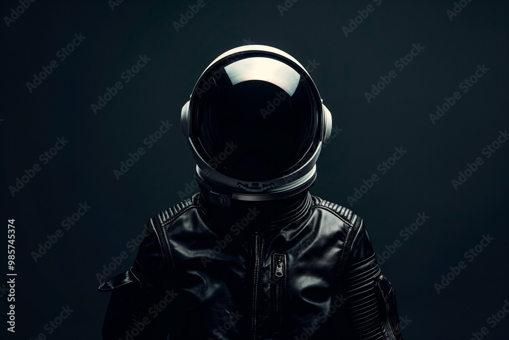 © Katie R - astronaut in a black space suit on a dark background