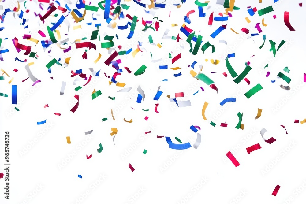 Celebration confetti burst in colorful display Celebration confetti burst in colorful display
