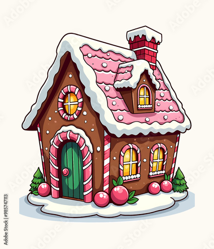 Gingerbread House Christmas Delight and decorations