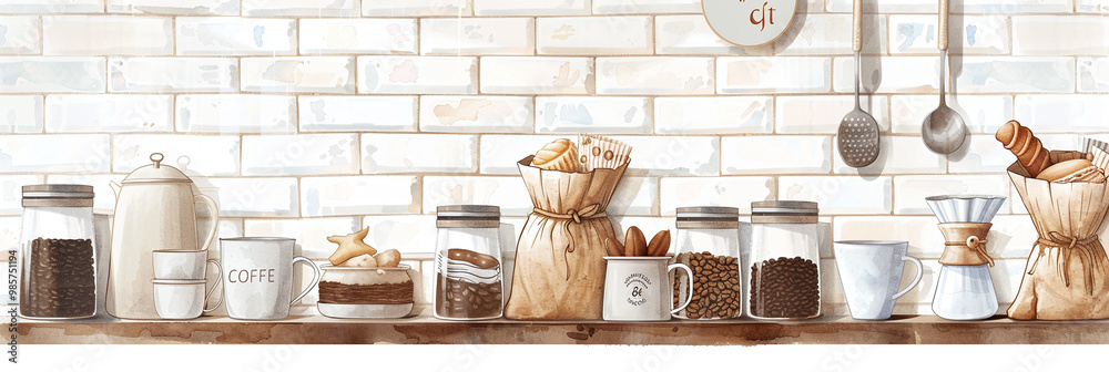 coffee ingredients on display at a cafe coffee ingredients on display at a cafe