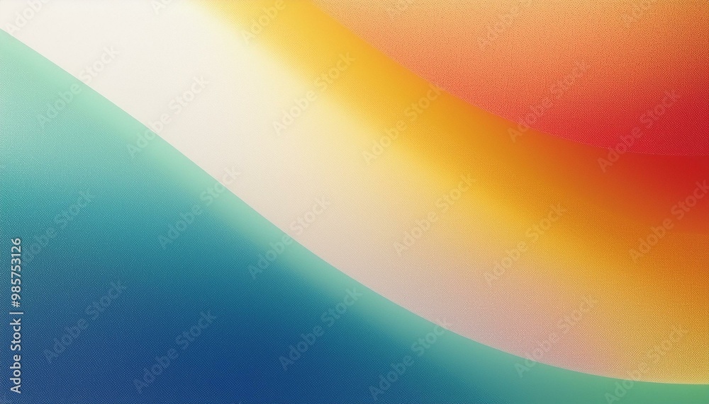 Abstract grainy gradient background in white, gold, red, blue and green for summer poster. Abstract grainy gradient background in white, gold, red, blue and green for summer poster.