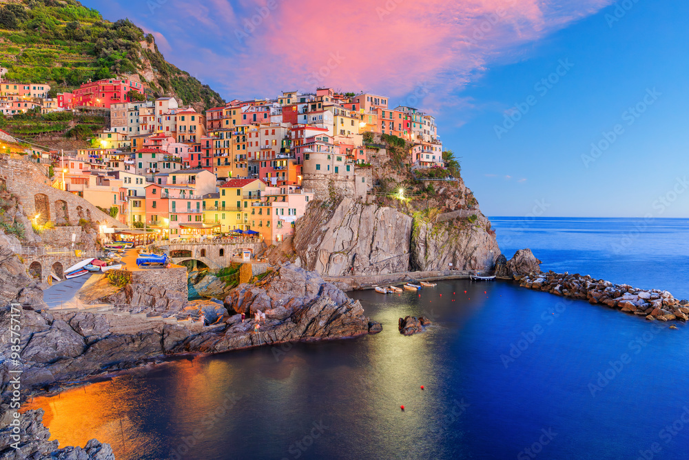 Manarola village. Cinque Terre National Park, Liguria Italy.