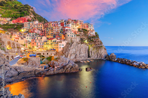 Manarola village. Cinque Terre National Park, Liguria Italy.