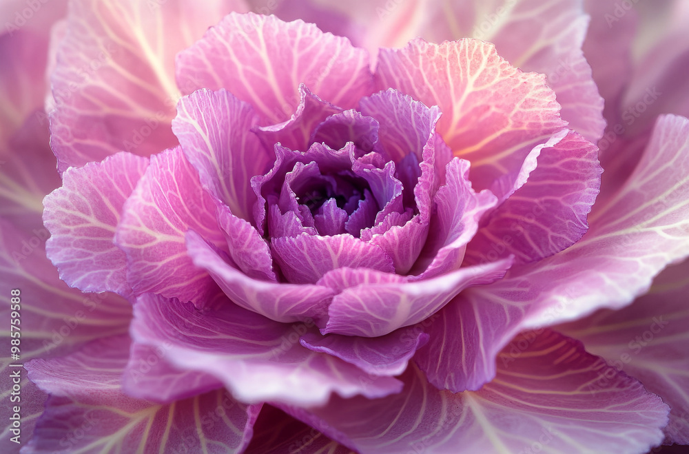 A close-up of an ornamental cabbage A close-up of an ornamental cabbage
