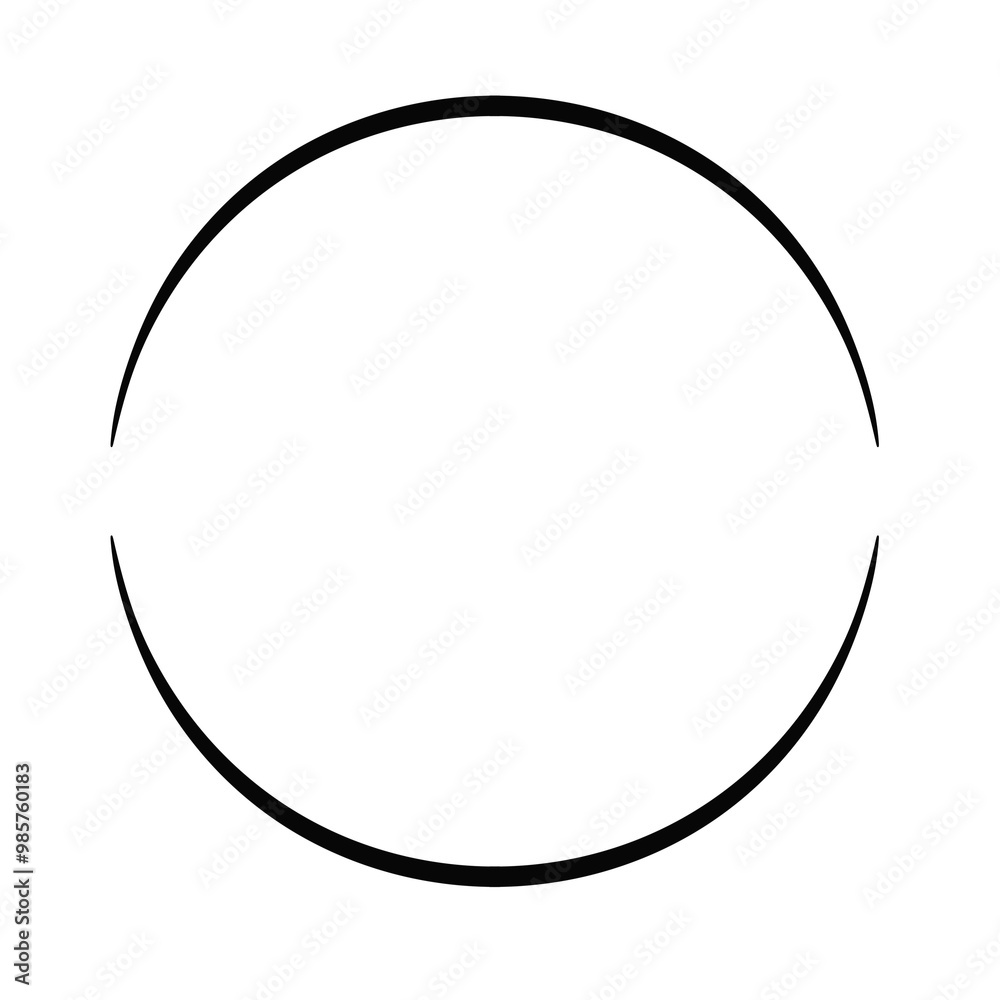 Black circle frame. Black circle frame.