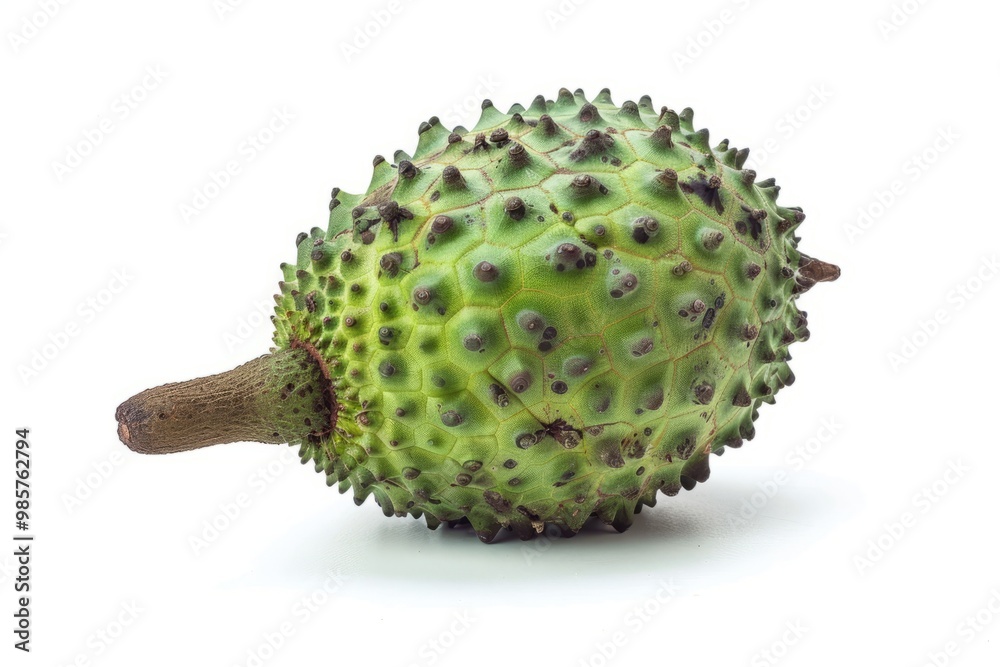 A fresh soursop isolated on white A fresh soursop isolated on white